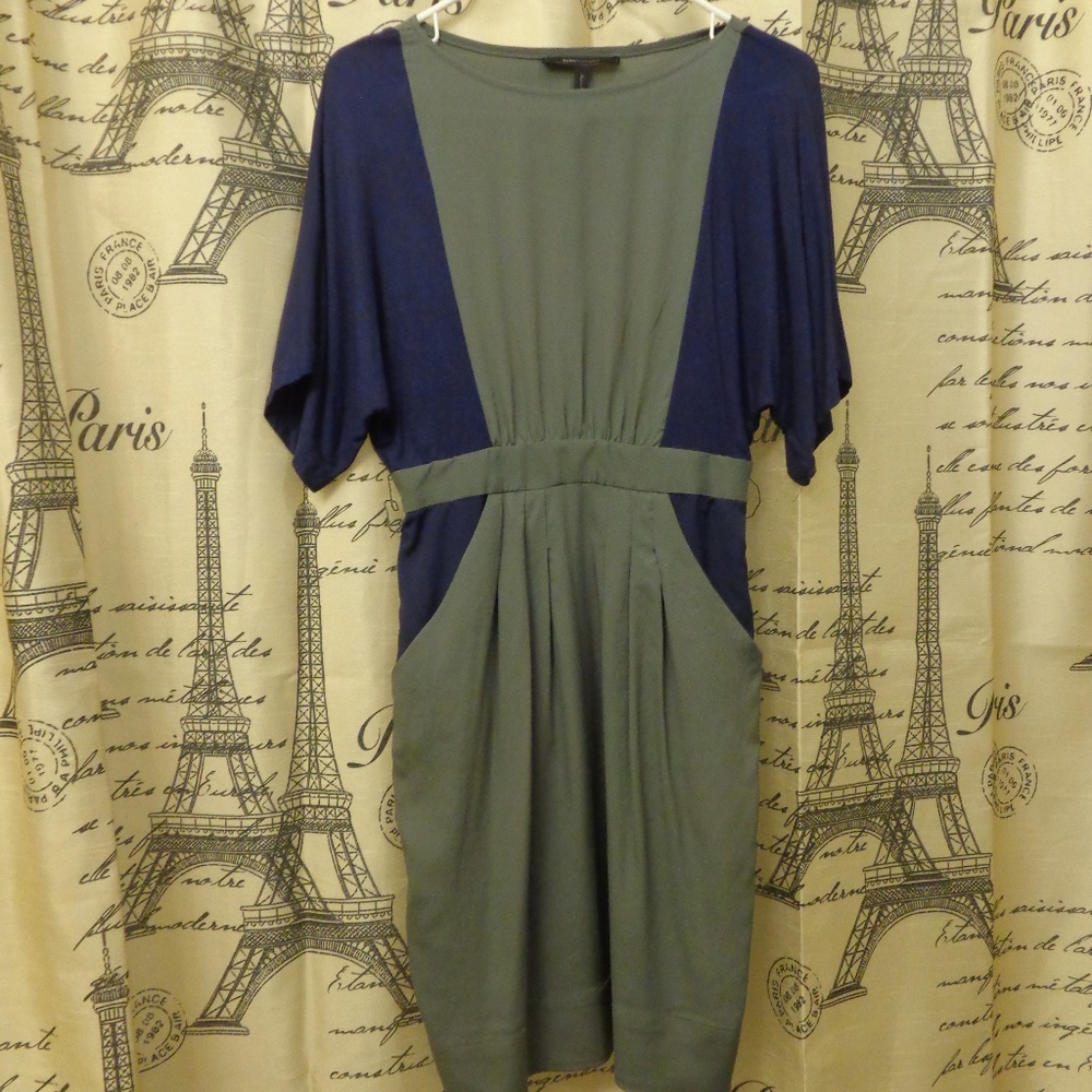 BCBGMaxAzria Colorblock Shift Midi Dress